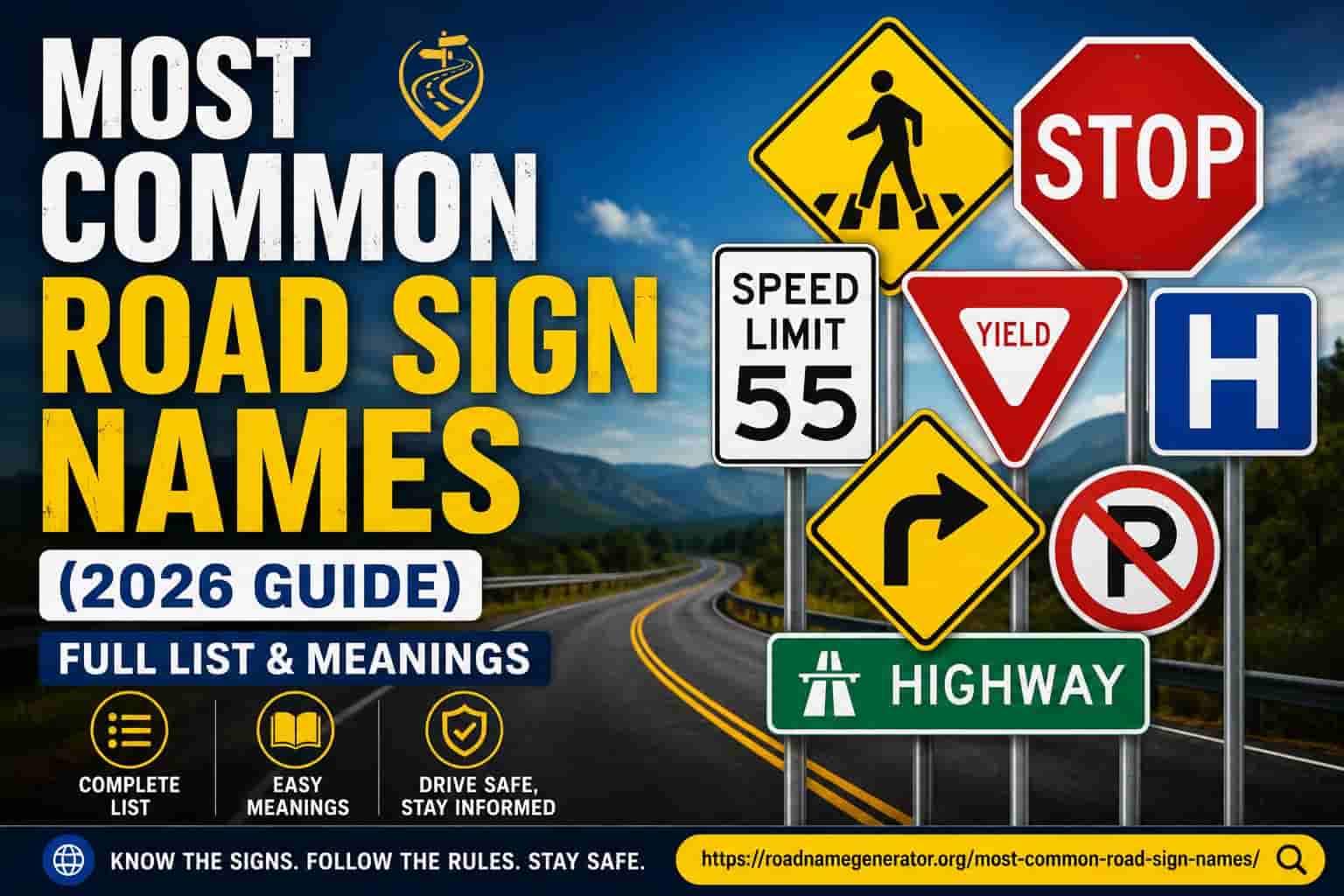 Most Common Road Sign Names (2026 Guide) | Full List & Meanings
